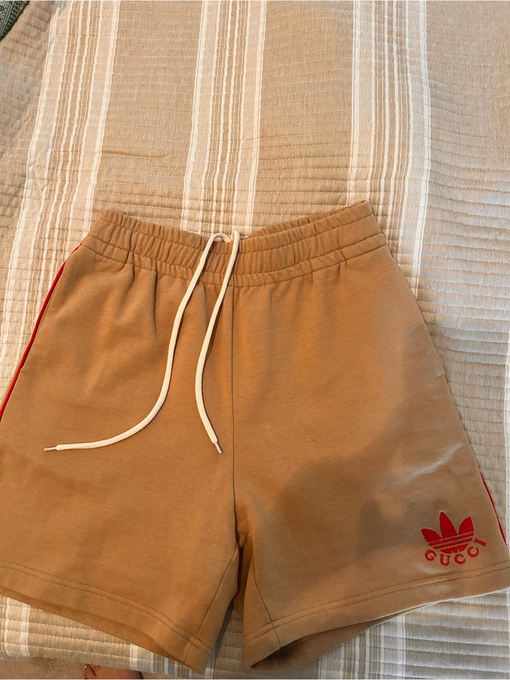 Gucci Tan Cotton Drawstring Shorts